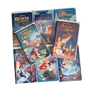VINTAGE Disney Classic VHS Collection Bundle of 8